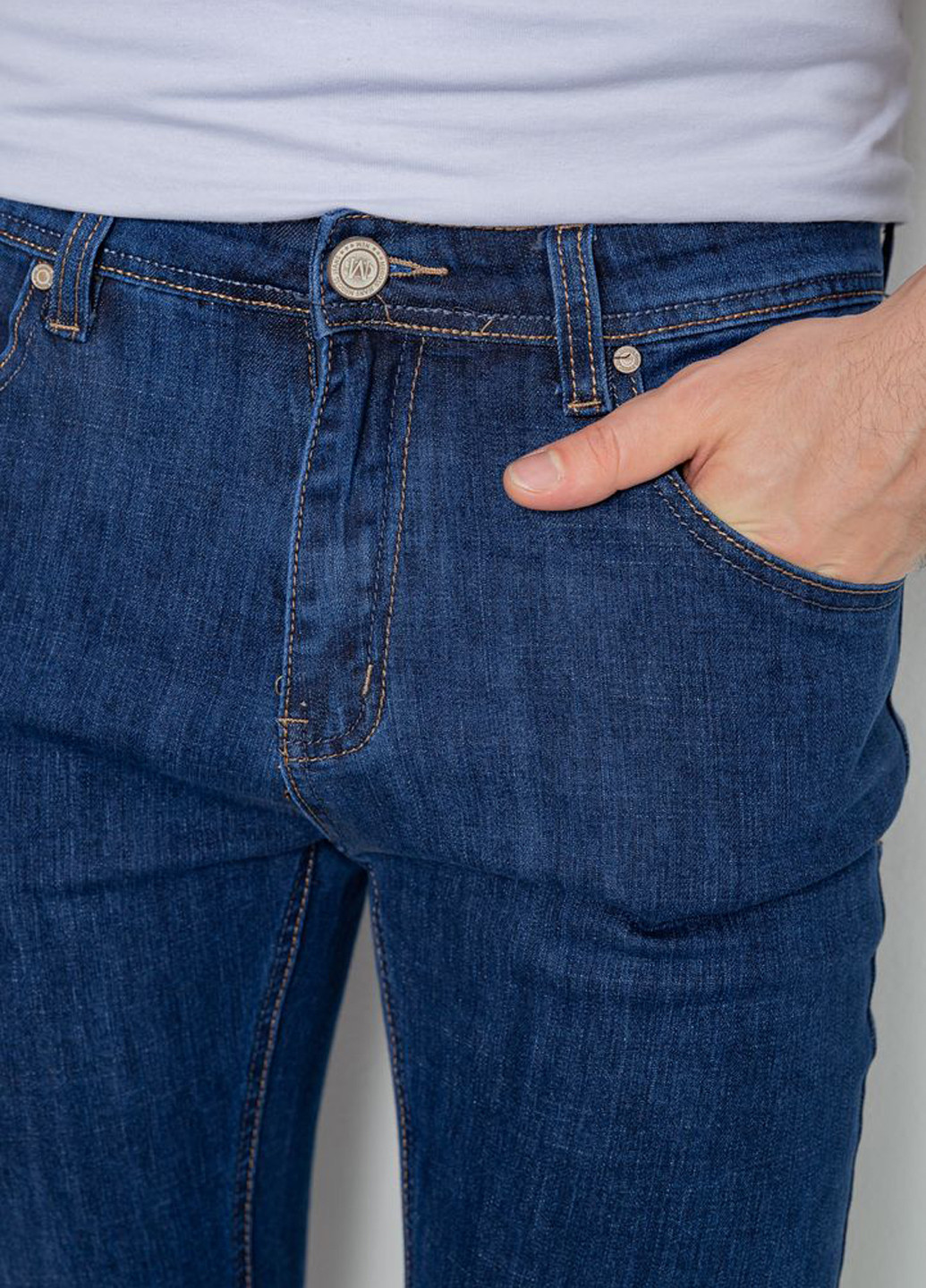 Синие демисезонные регюлар фит джинсы Ager