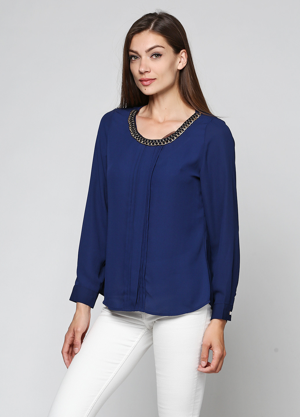 Темно-синя демісезонна блуза Renais
