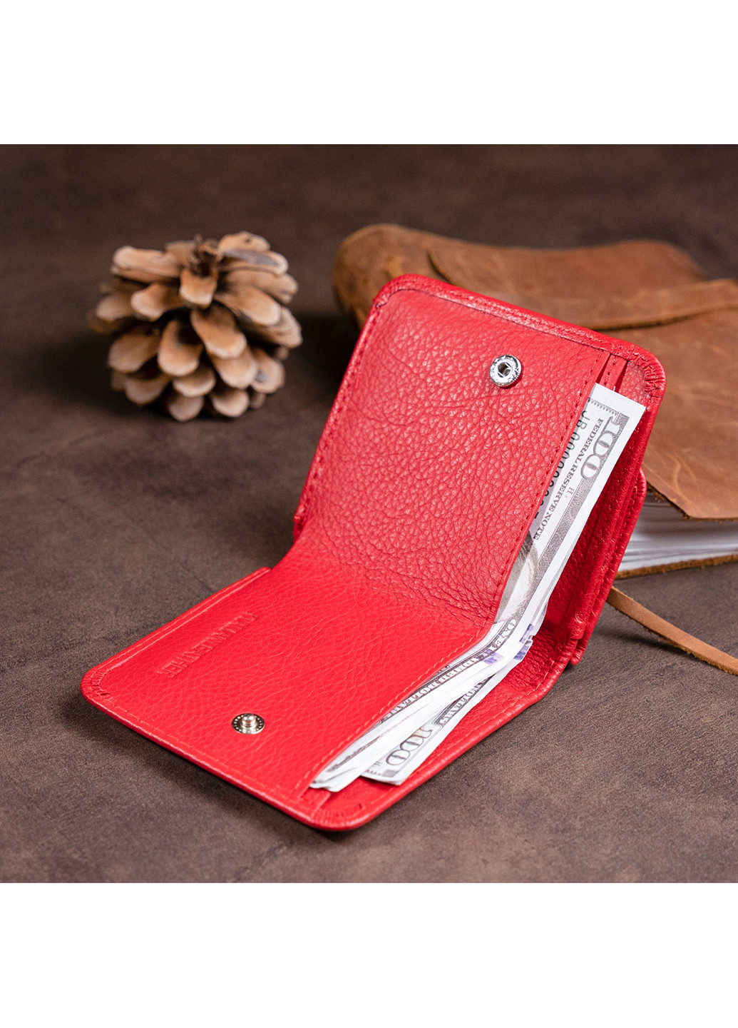 Жіночий шкіряний гаманець 9,5х9х1 см st leather (252414862)