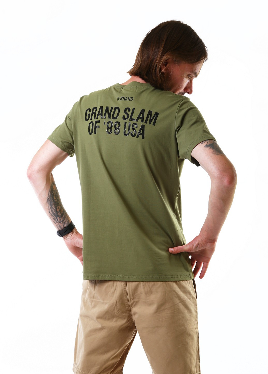 Хаки (оливковая) футболка G-brand