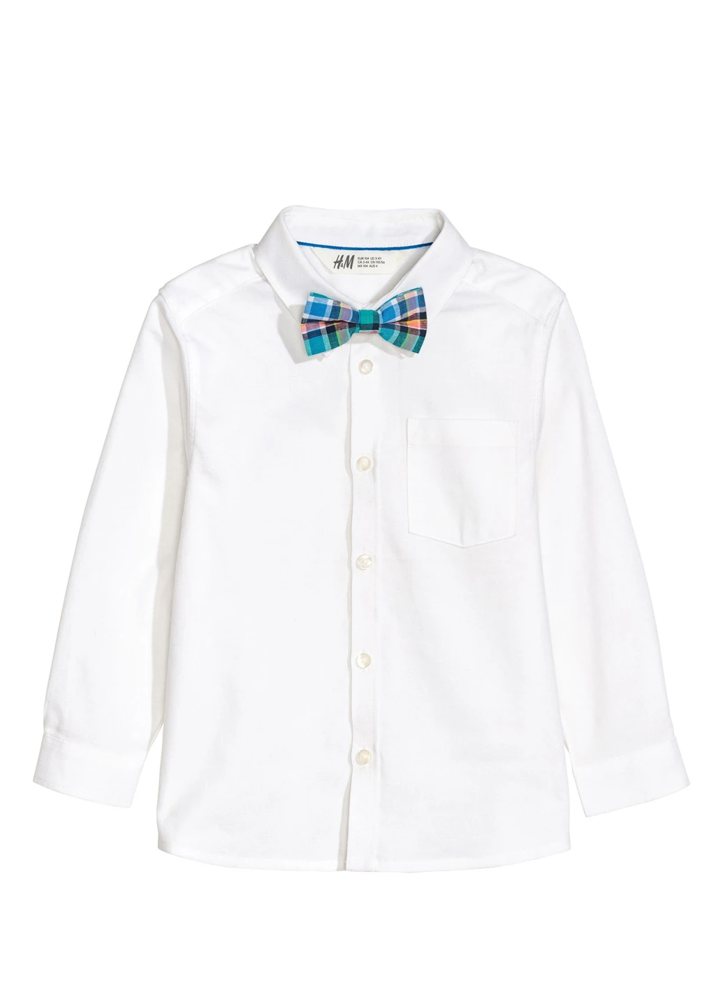 Белый демисезонный комплект (рубашка, бабочка) H&M