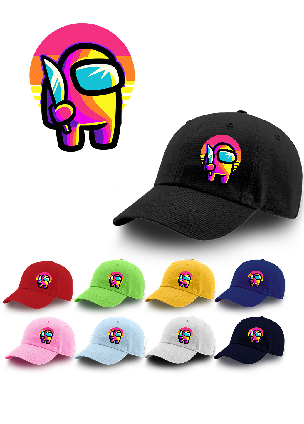 Кепка Амонг Ас Красный (Among Us Red) (9273-2406) MobiPrint (216961295)