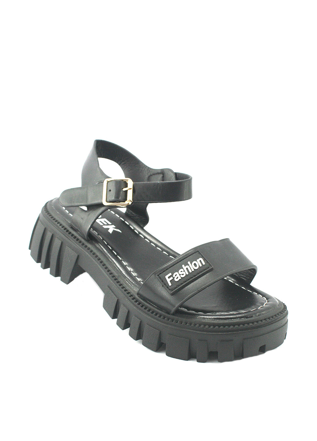 Черные босоножки No Brand с ремешком с логотипом