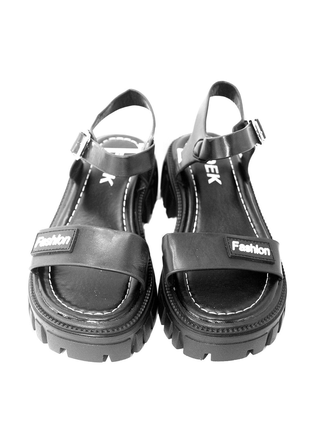 Черные босоножки No Brand с ремешком с логотипом