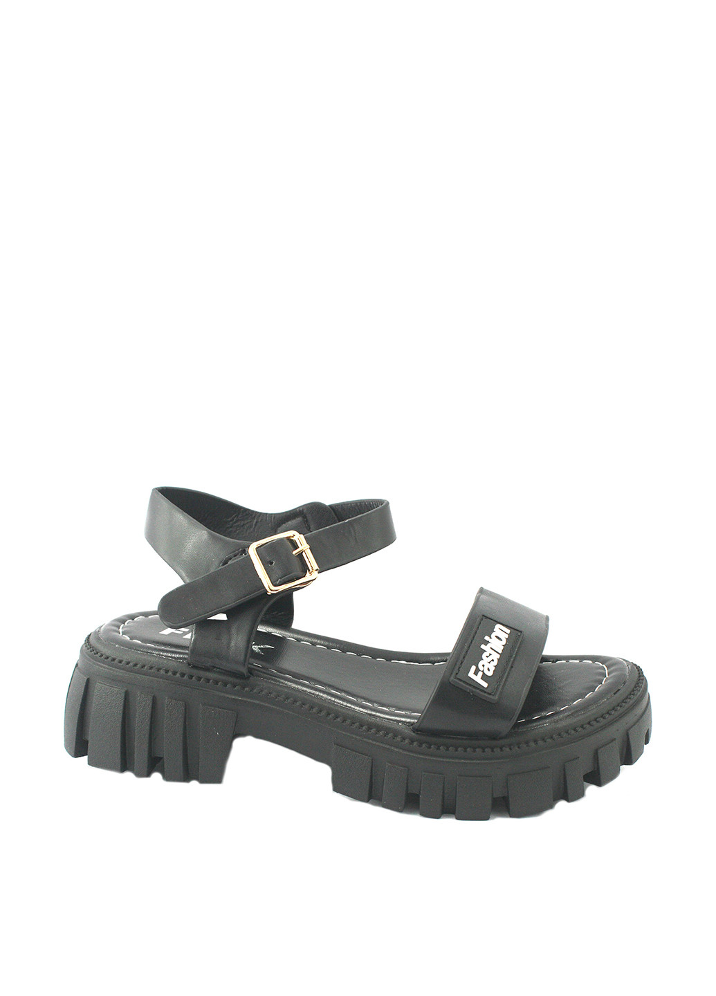 Черные босоножки No Brand с ремешком с логотипом