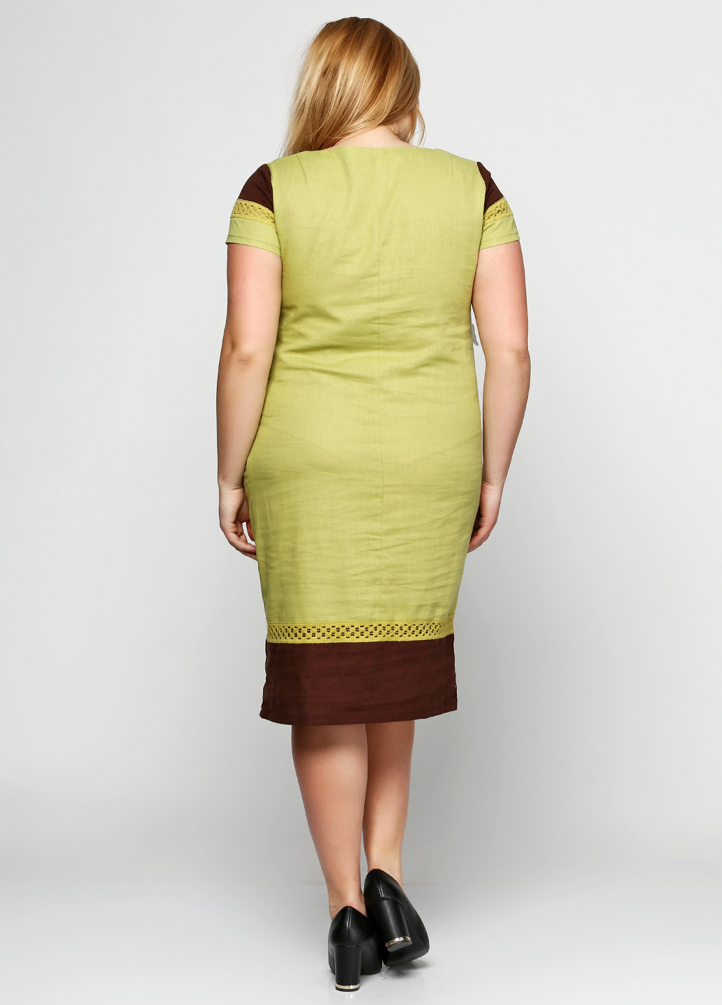 Лимонно-зелена кежуал сукня Ruta-S однотонна