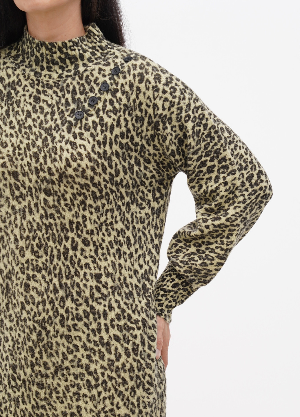 Комбинированное кэжуал платье ESQUALO леопардовый