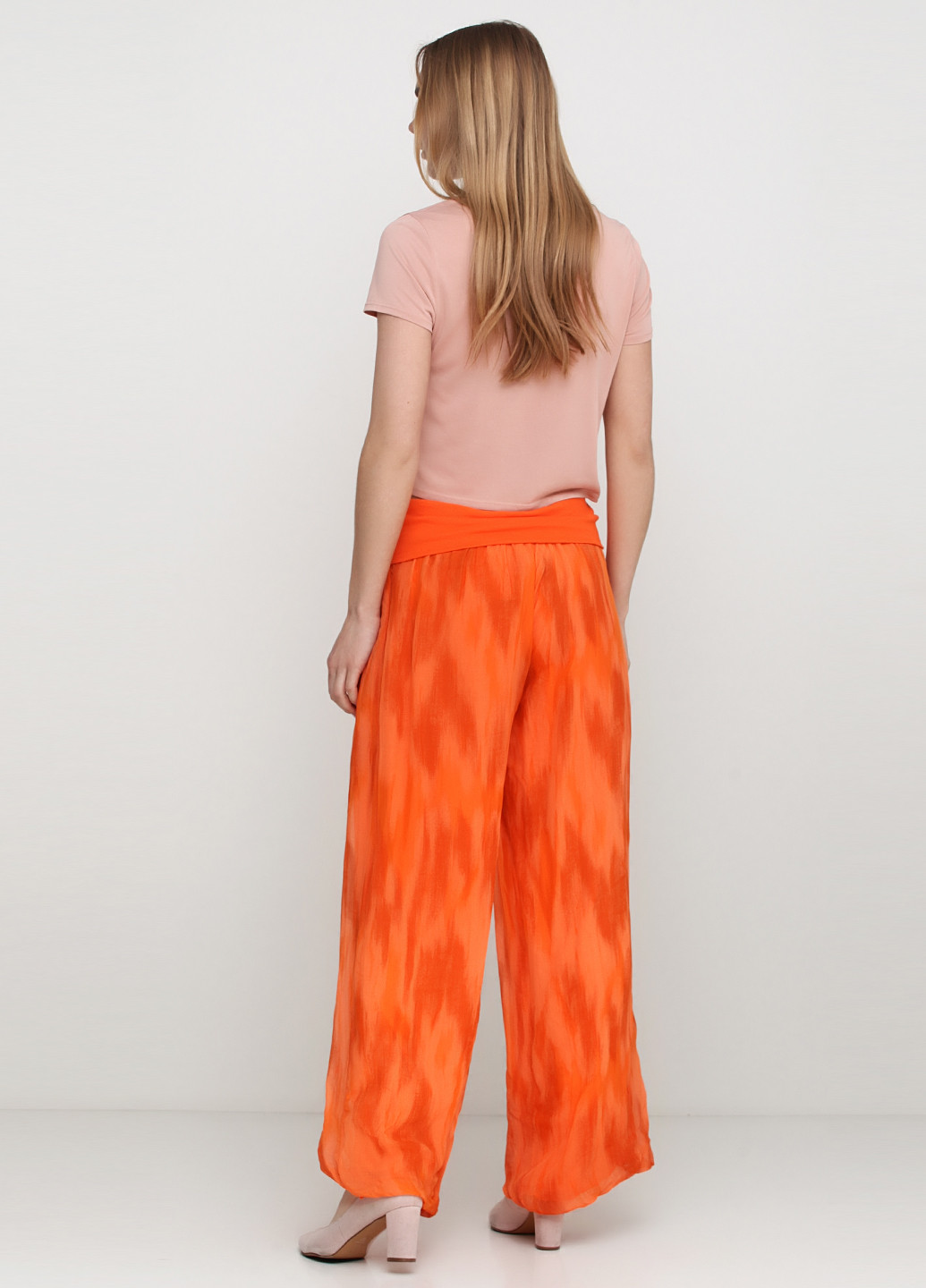 Оранжевые кэжуал демисезонные брюки F 4