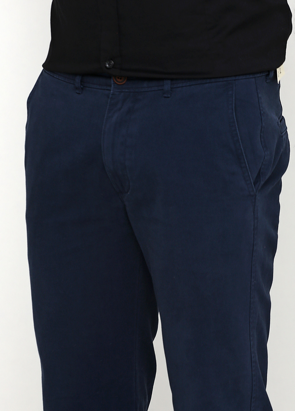 Темно-синие кэжуал демисезонные прямые брюки Abercrombie & Fitch