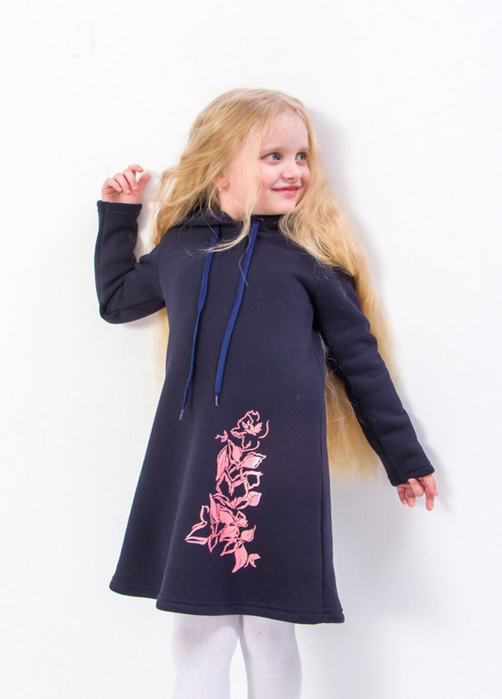 Синее платье для девочки KINDER MODE (255916975)