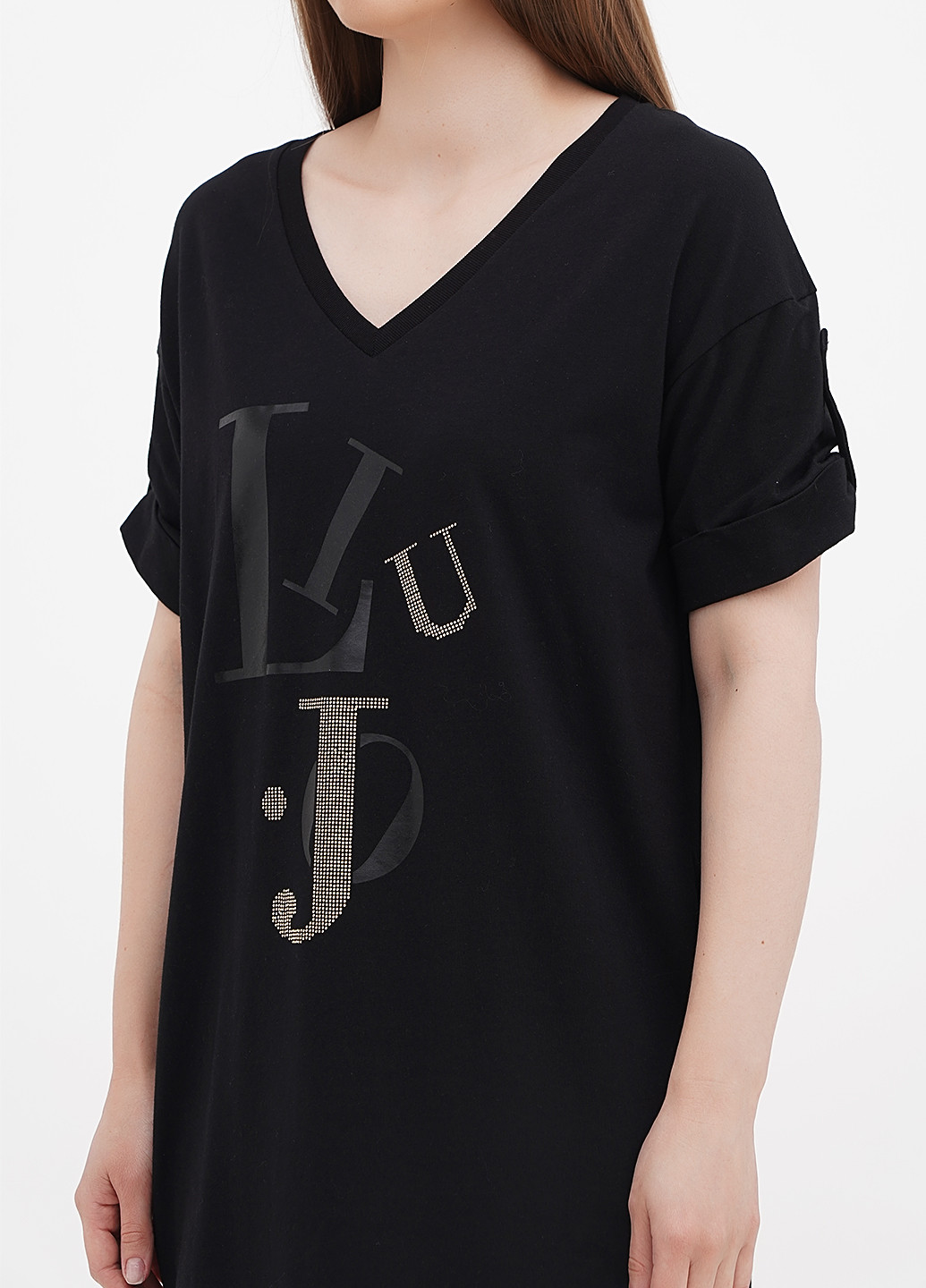 Чорна літня футболка Liu-Jo