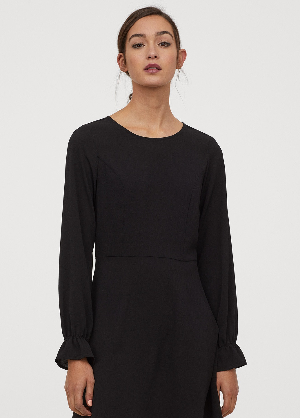 Черное кэжуал платье H&M однотонное