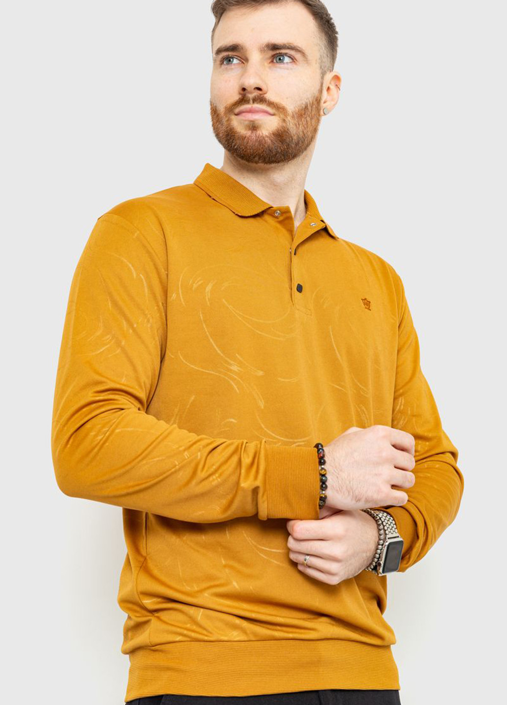 Светло-коричневая футболка-поло для мужчин Ager с рисунком