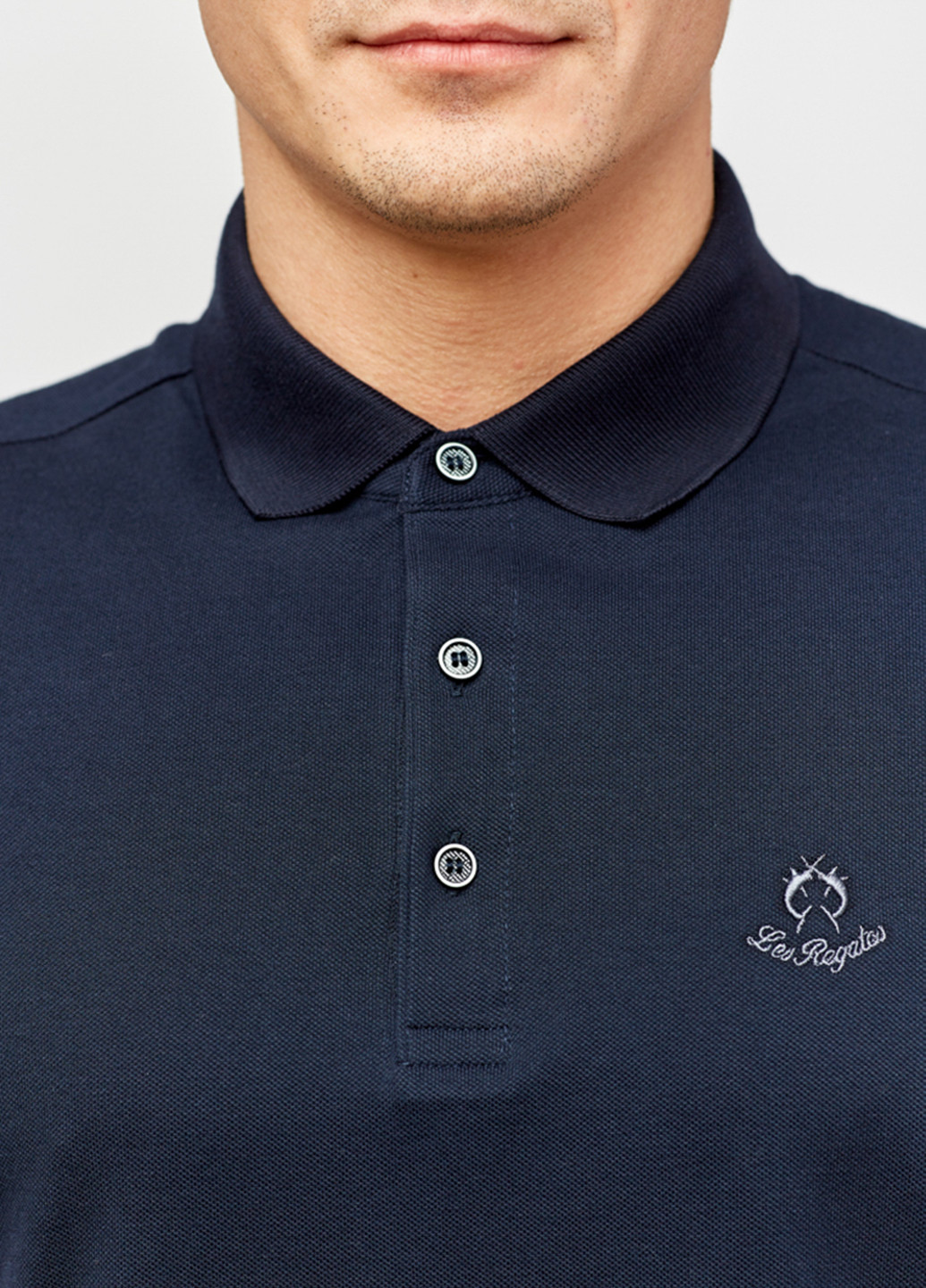 Темно-синяя футболка-поло для мужчин Campione с логотипом