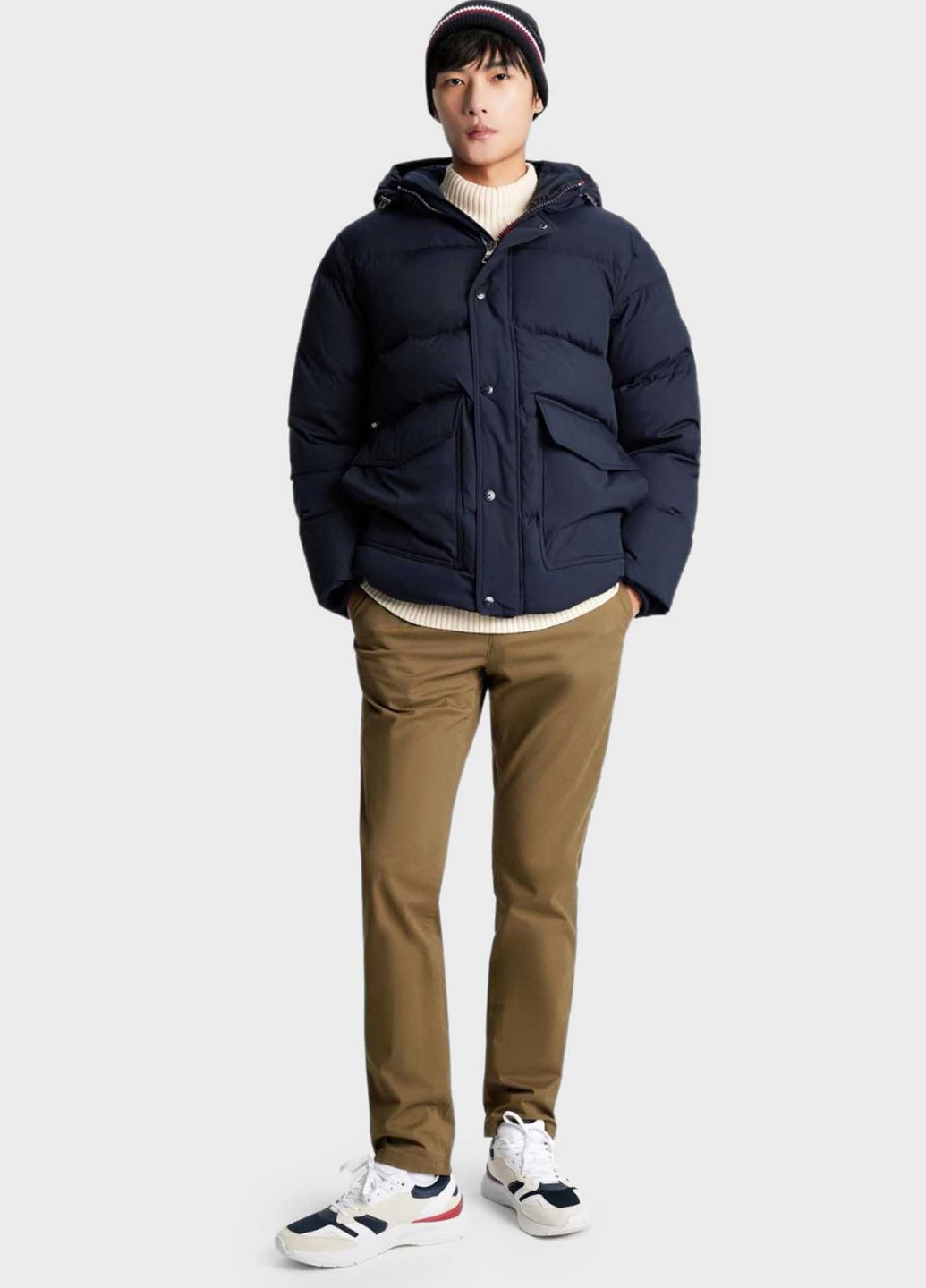 Синий зимний Пуховик Tommy Hilfiger