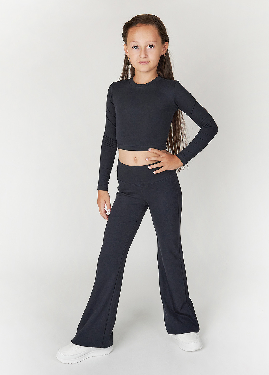 Темно-синий демисезонный костюм (лонгслив, брюки) брючный Garnamama