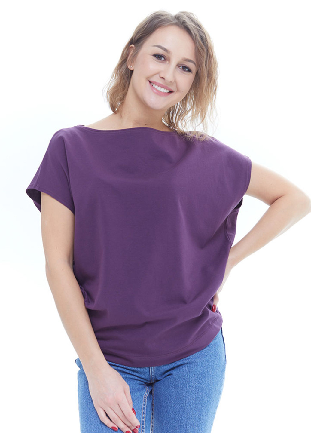 Фиолетовая летняя футболка Promin.
