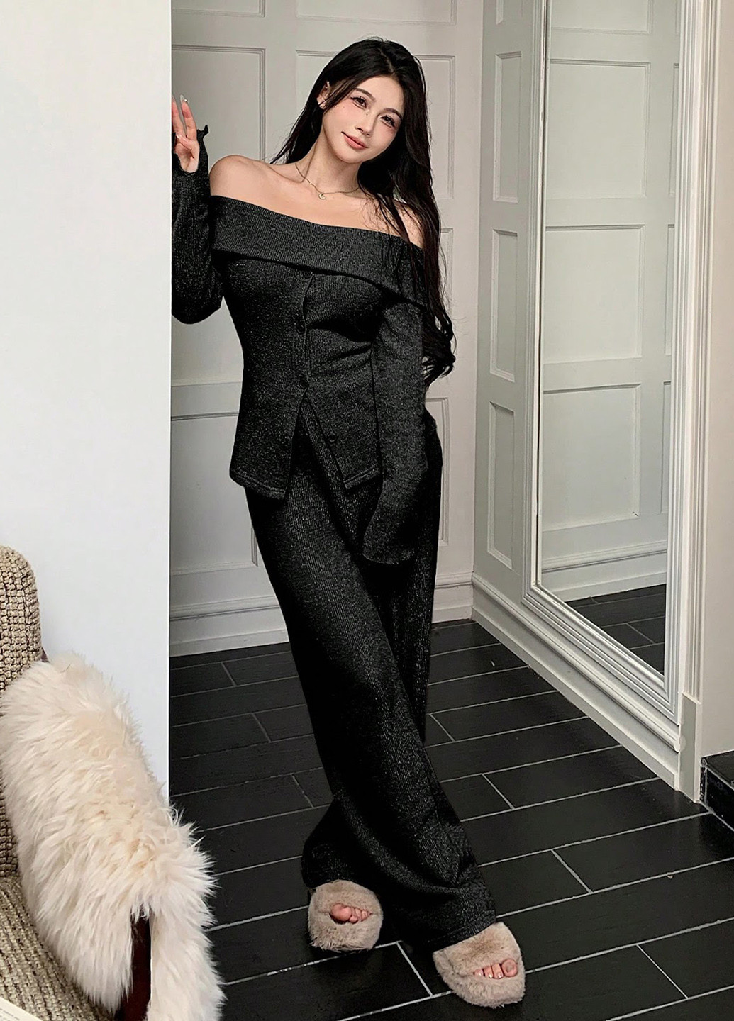 Костюм (лонгслив, брюки) SHEIN (323127418)