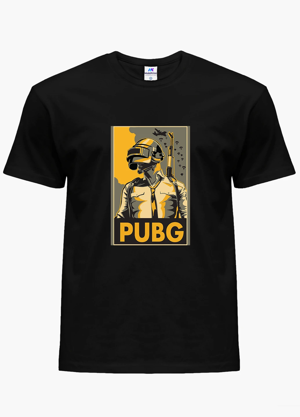 Черная демисезонная футболка детская пубг пабг (pubg)(9224-1181) MobiPrint