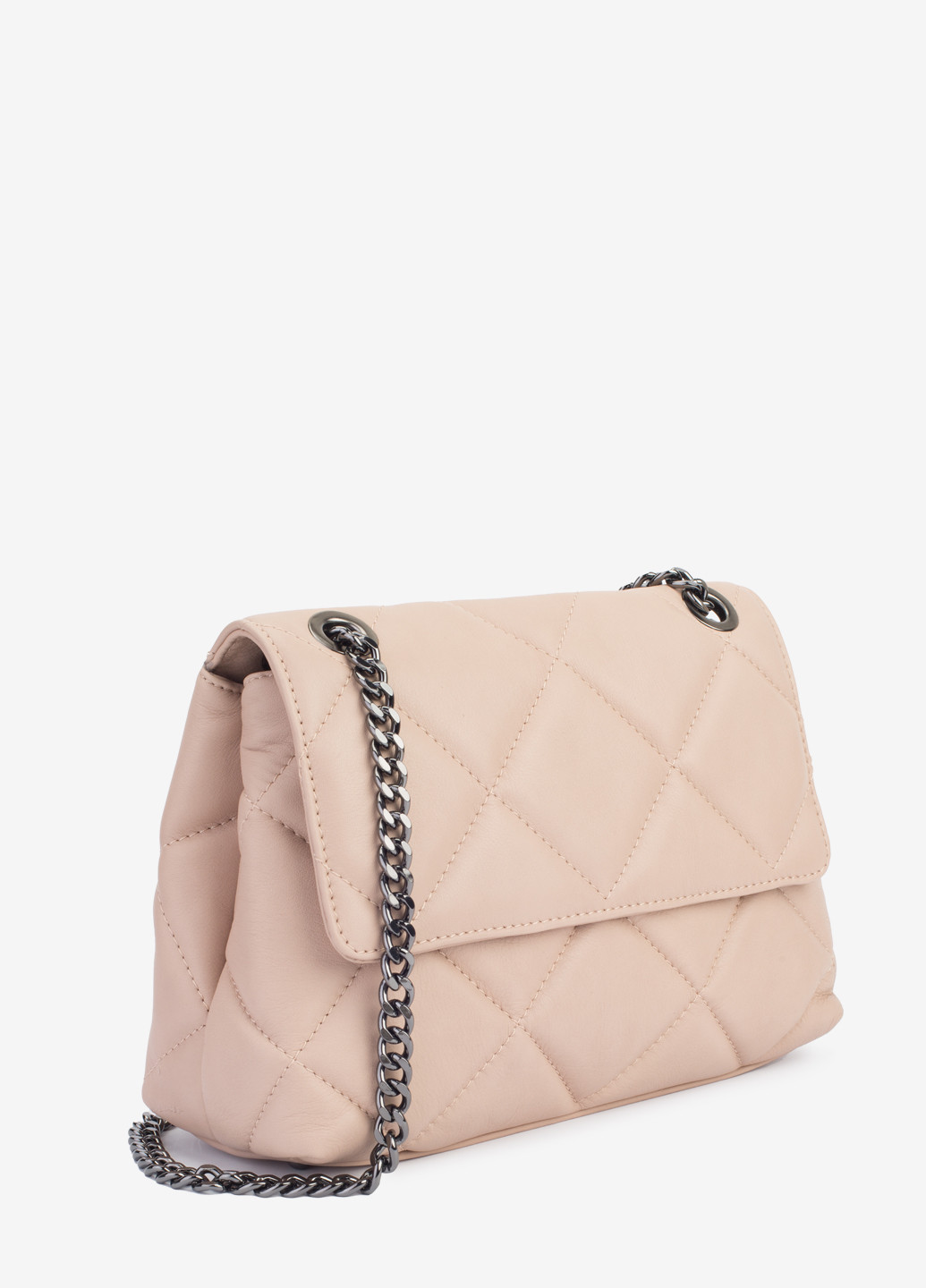 Сумка жіноча шкіряна на ланцюжках крос-боді середня Сrossbody Nappa Regina Notte (252658853)