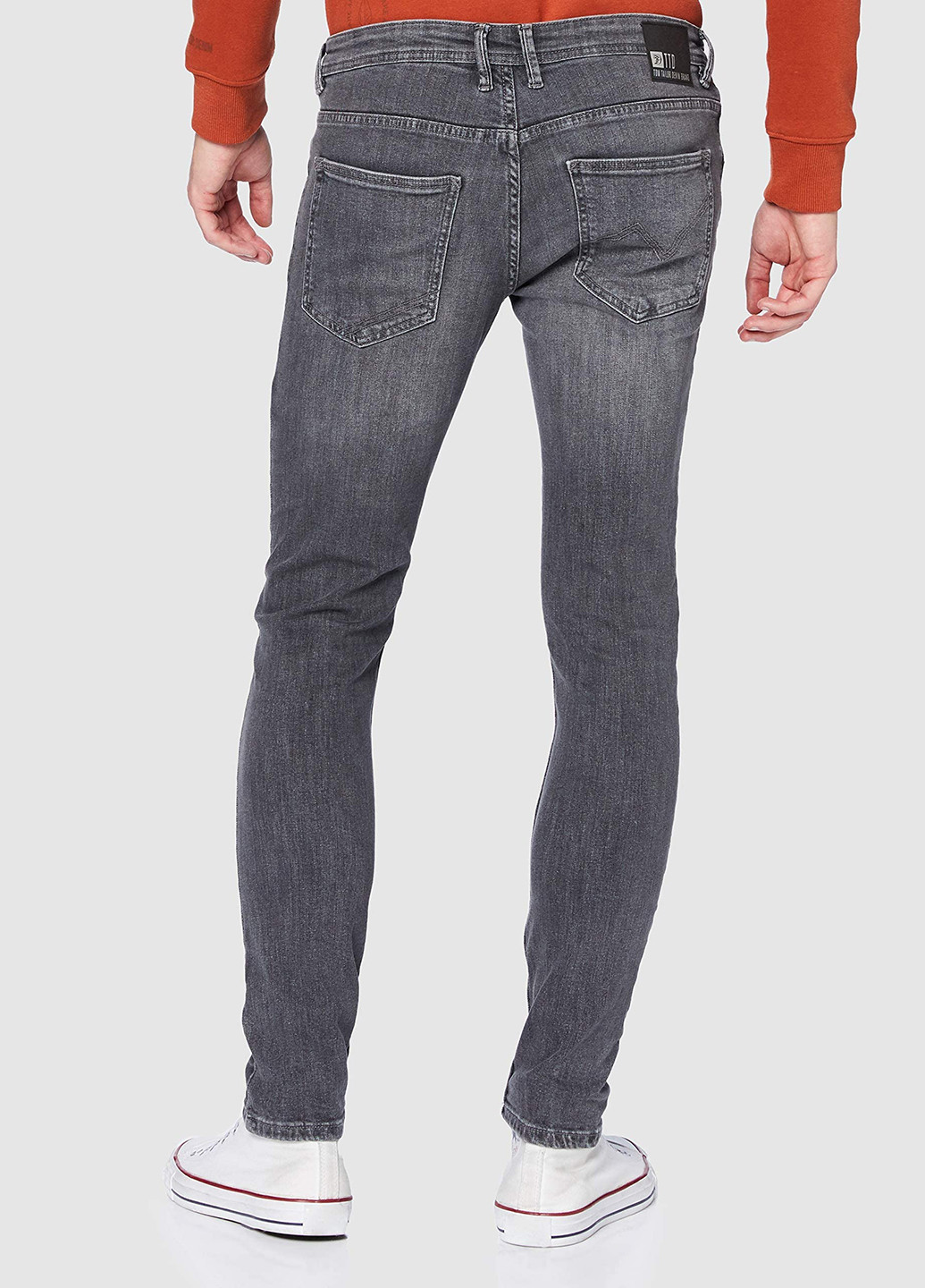 Серые демисезонные зауженные джинсы Tom Tailor