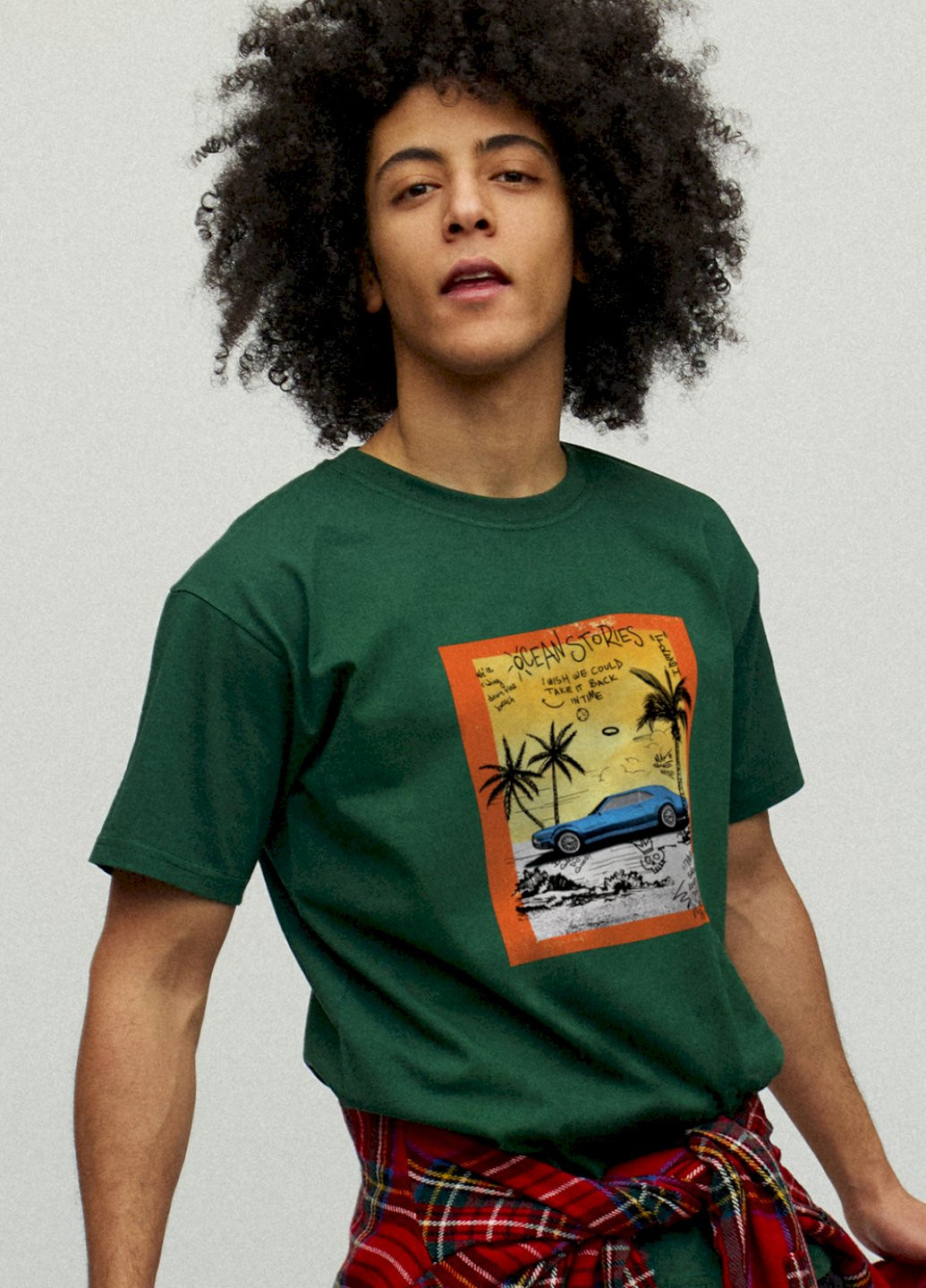 Темно-зеленая футболка мужская YAPPI