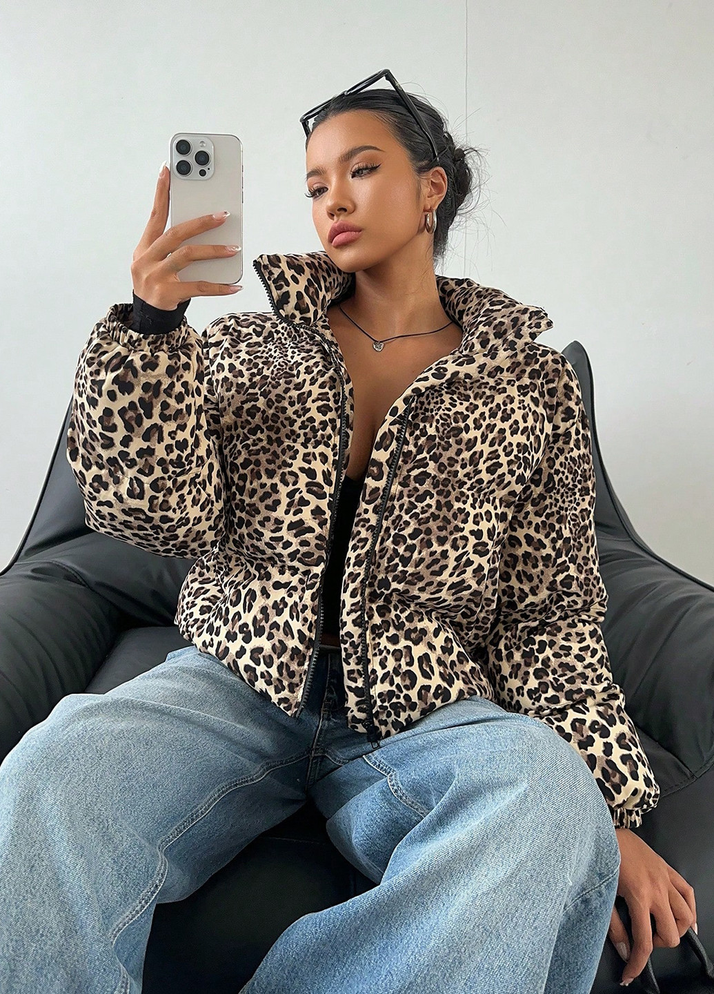 Пісочна демісезонна куртка SHEIN