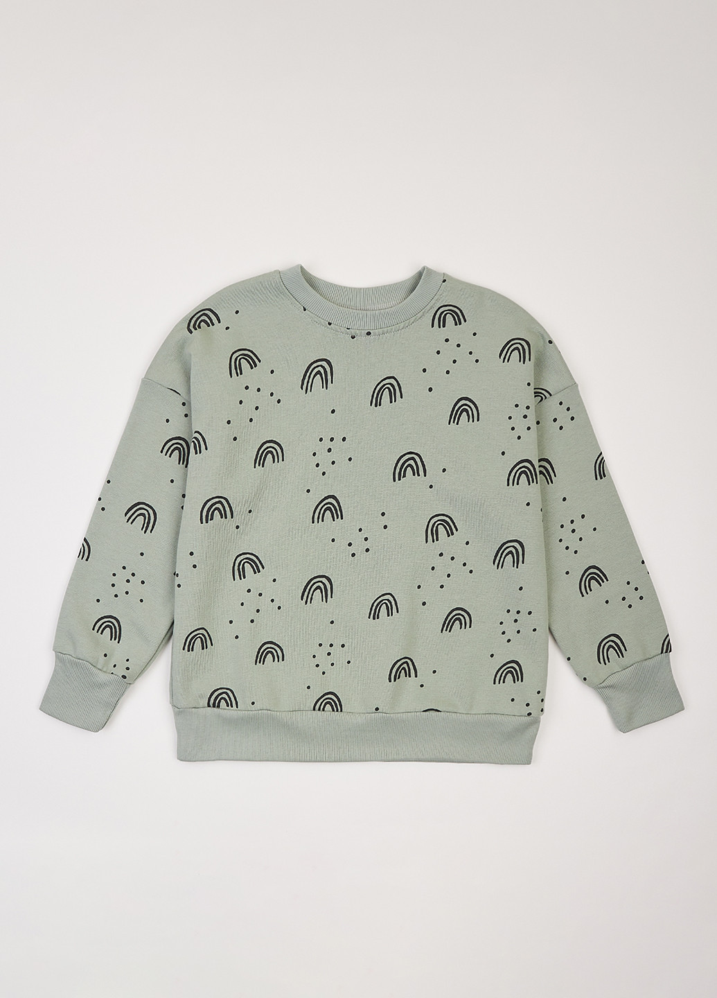 Фламинго світшот малюнок сіро-зелений кежуал бавовна, тринитка