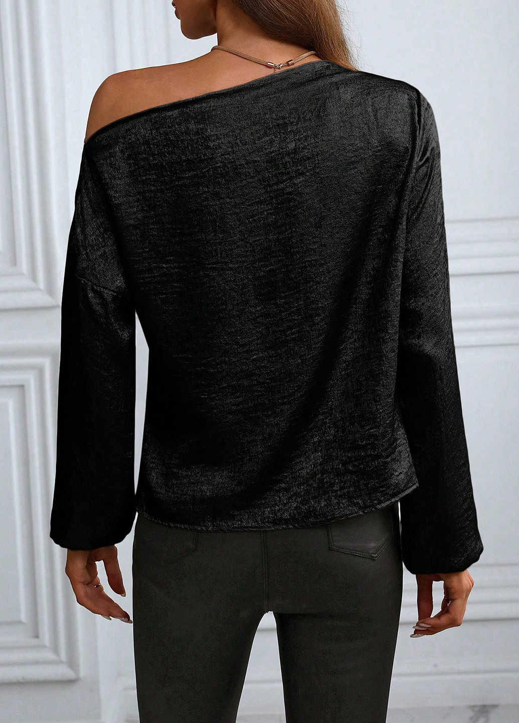 Чёрная блуза SHEIN