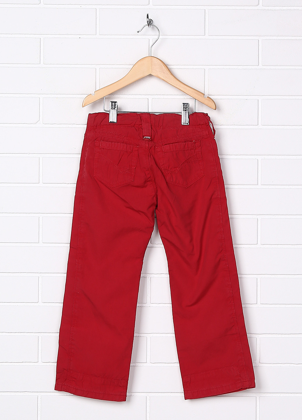 Красные кэжуал демисезонные со средней талией брюки Jaggy