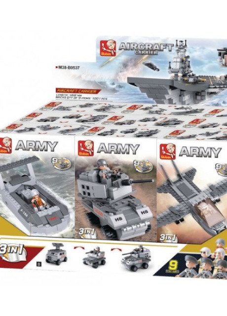 Трансформер M38-B0537 Авіаносець 9в1, 600 дет Sluban (253827854)