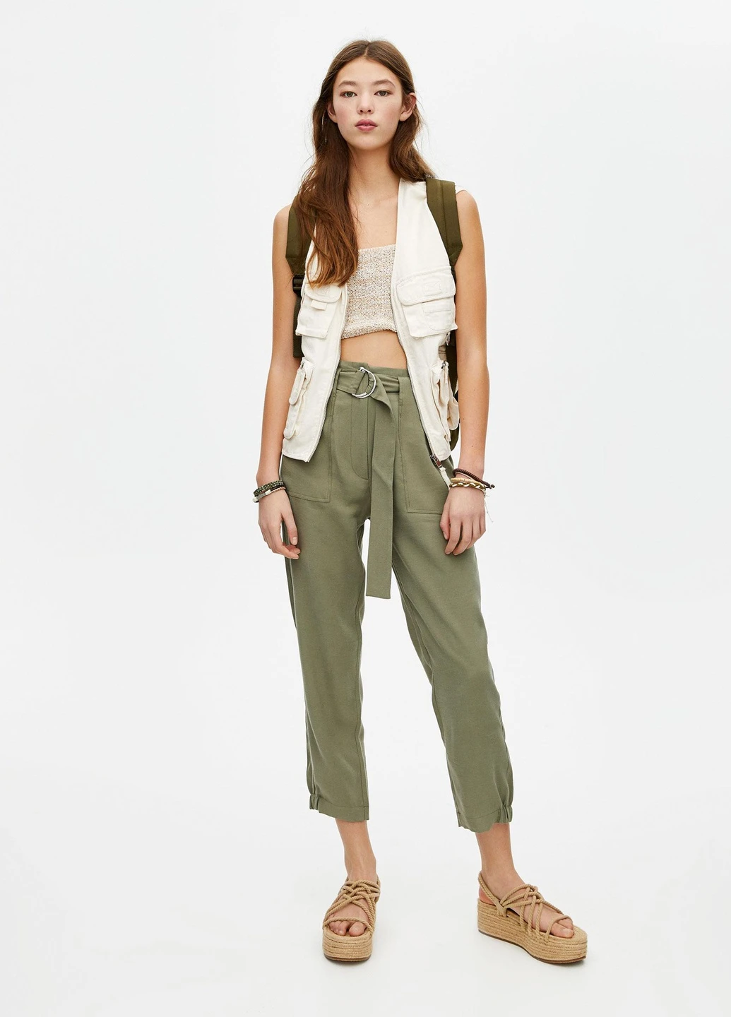 Штани літо,болотний, Pull & Bear (254670425)