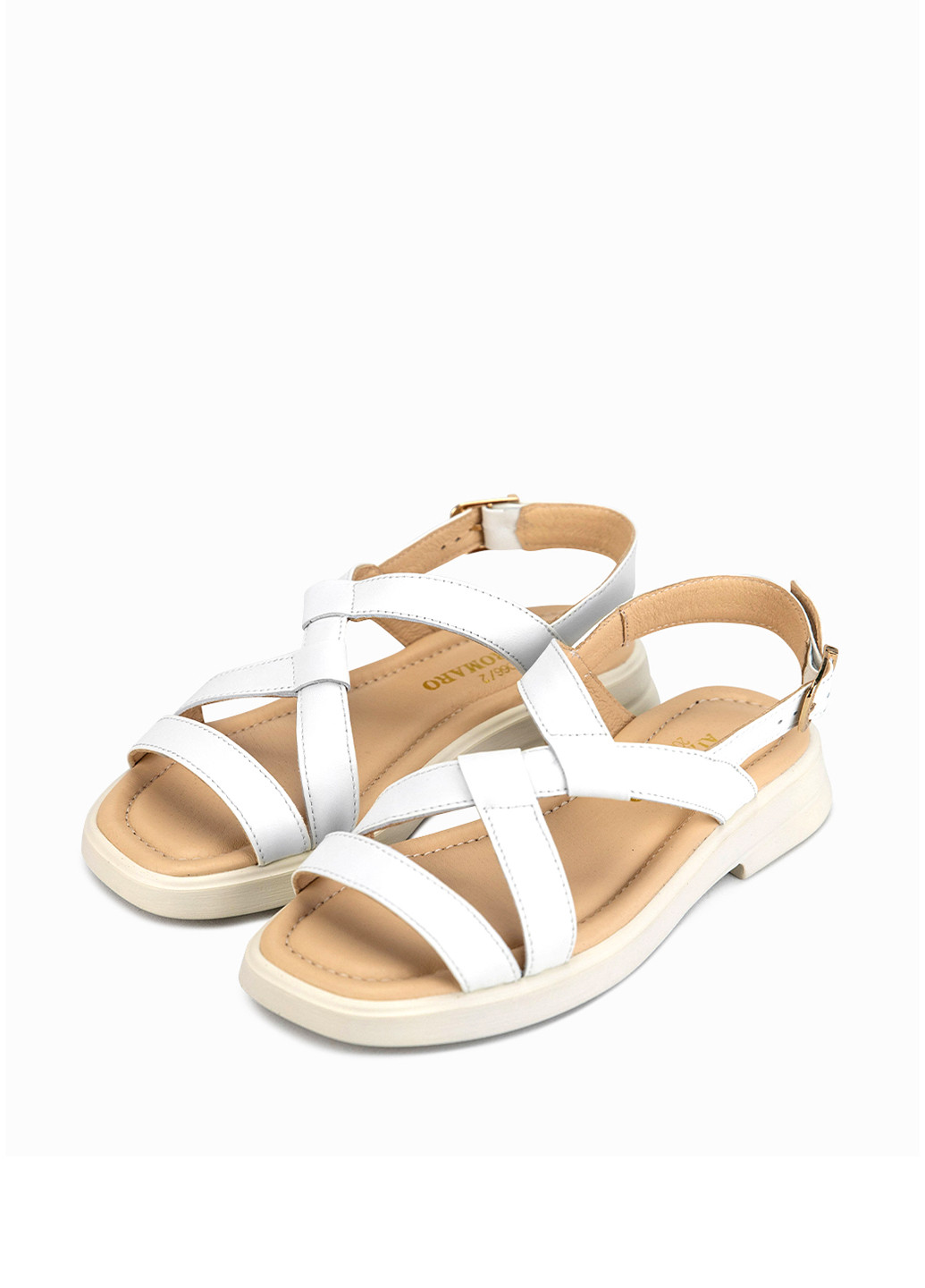 Белые босоножки Alromaro с ремешком