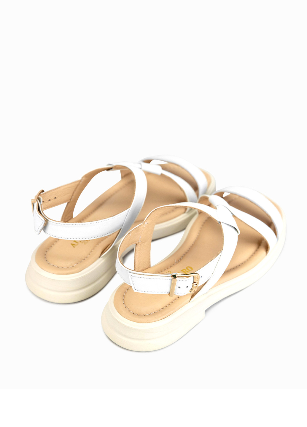 Белые босоножки Alromaro с ремешком