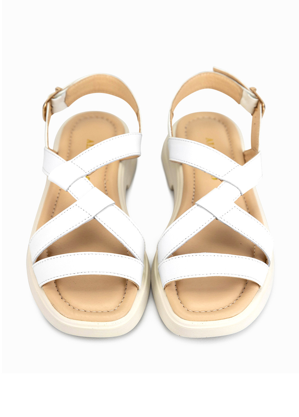 Белые босоножки Alromaro с ремешком