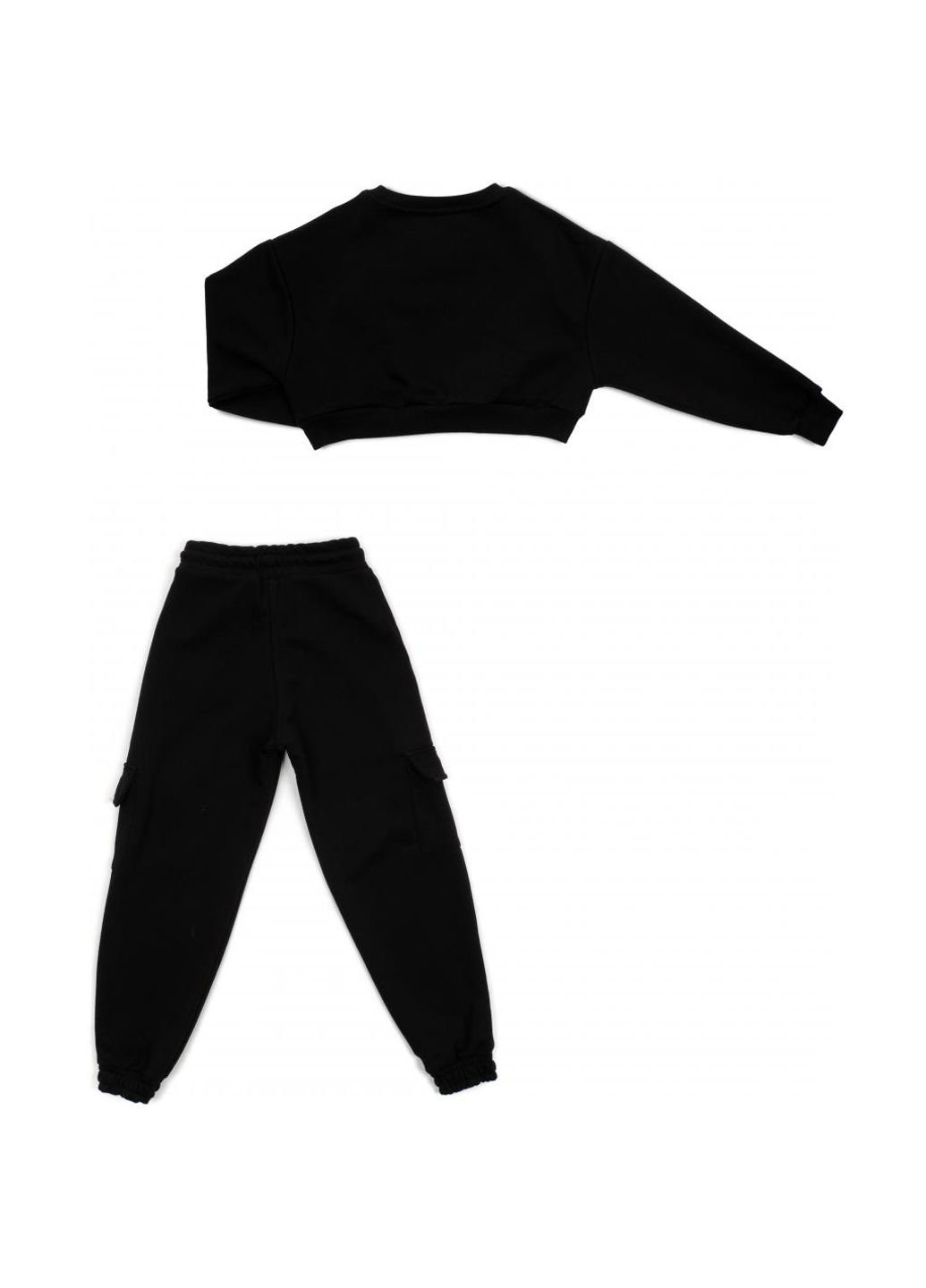 Чорний демісезонний спортивний костюм трикотажний (7036-k-164g-black) A-yugi