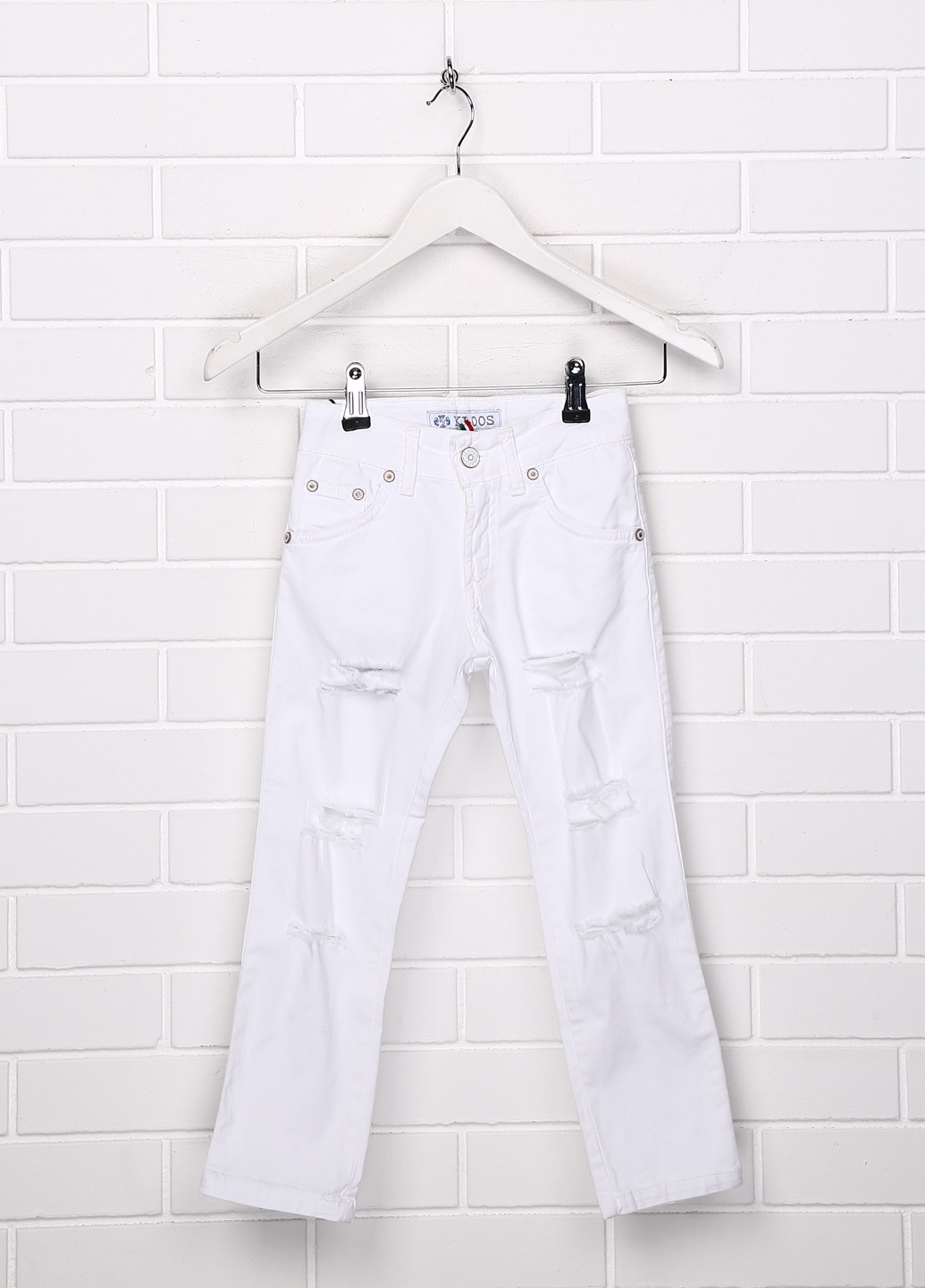 Белые кэжуал летние прямые брюки KLOOS