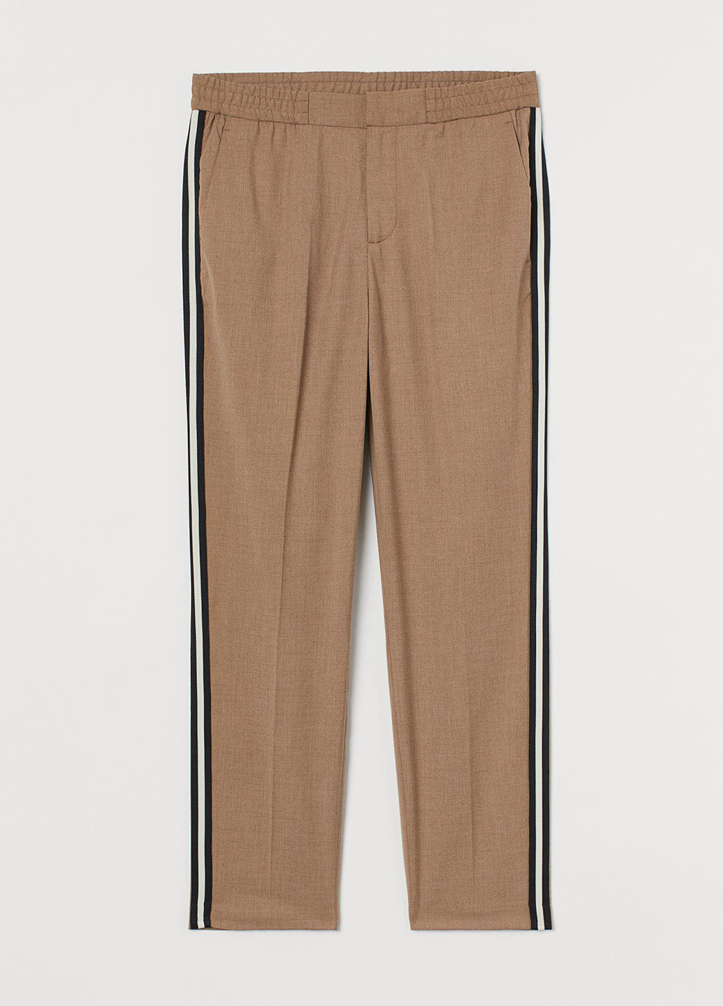 Светло-коричневые кэжуал демисезонные зауженные брюки H&M