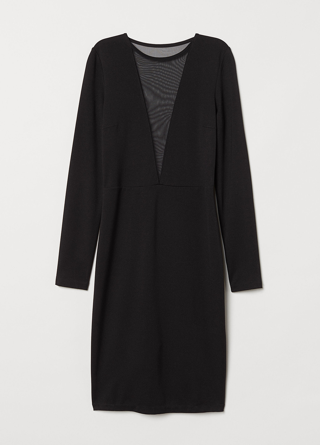 Черное коктейльное платье футляр H&M