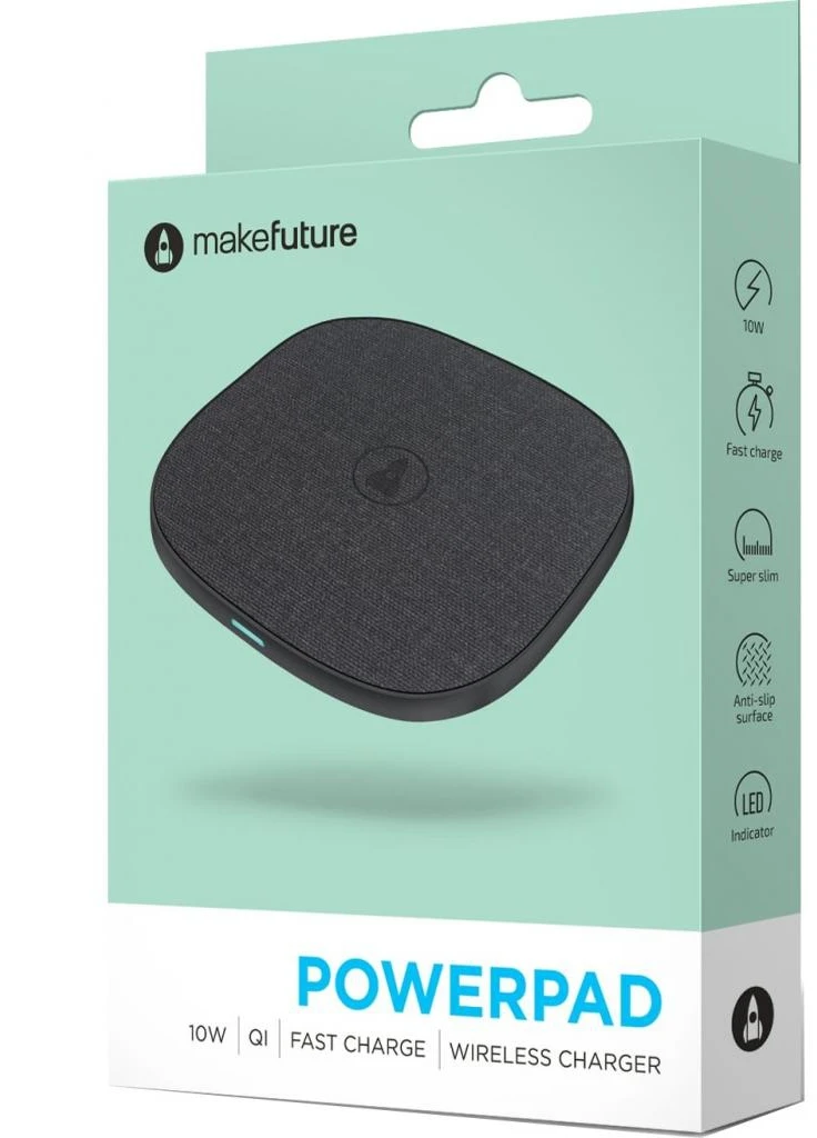 Зарядний пристрій PowerPad (10W) Black (MQI-P101BK) MakeFuture (216637175)