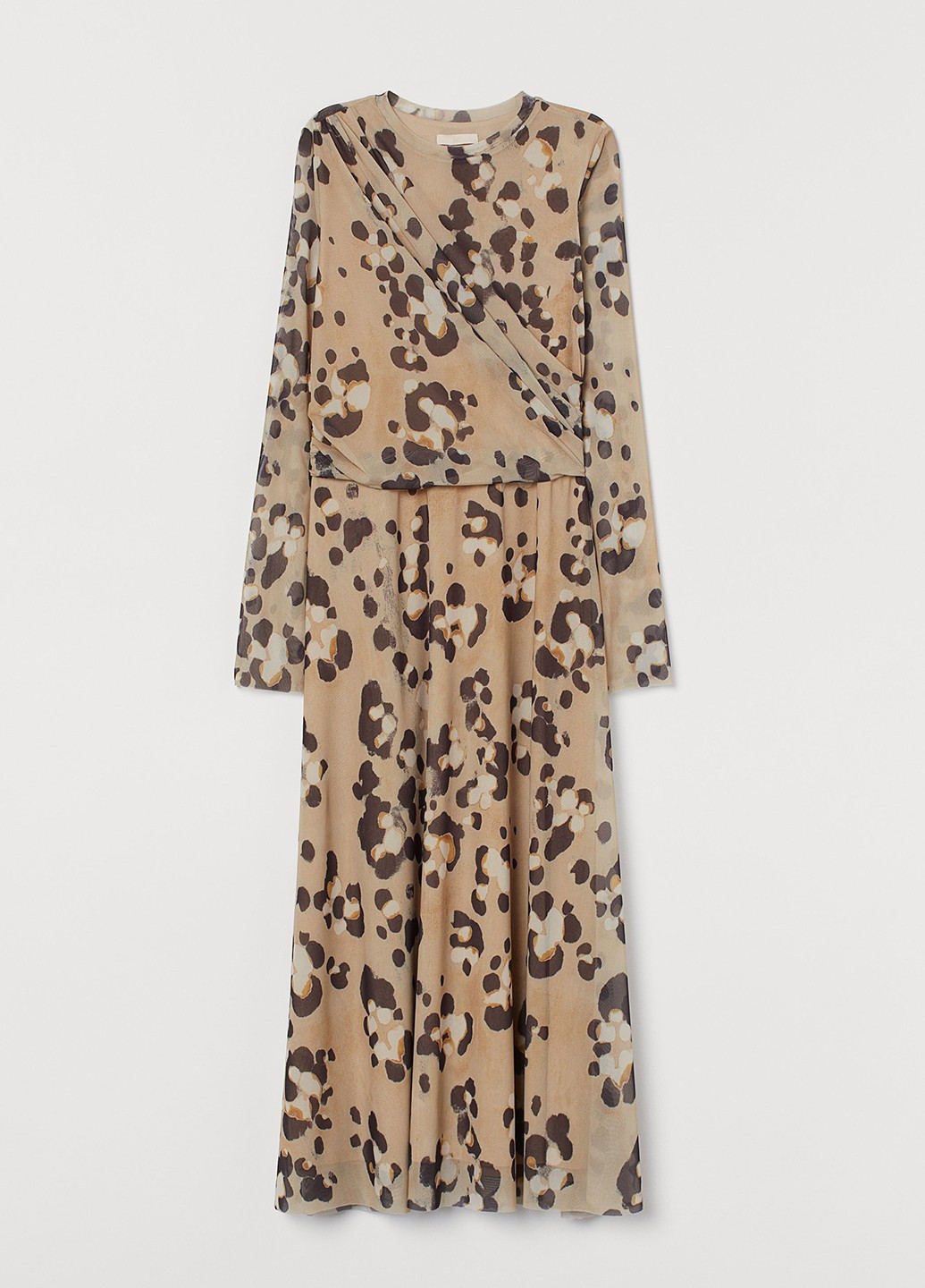 Світло-коричнева кежуал сукня а-силует H&M з абстрактним візерунком