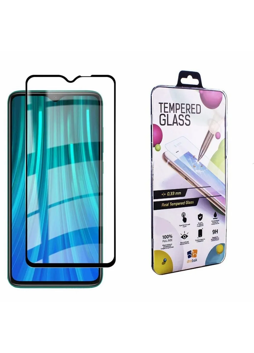 Скло захисне Vivo Y19 Full Cover Full Glue (Black) (222229) (222229) Drobak (249599232)