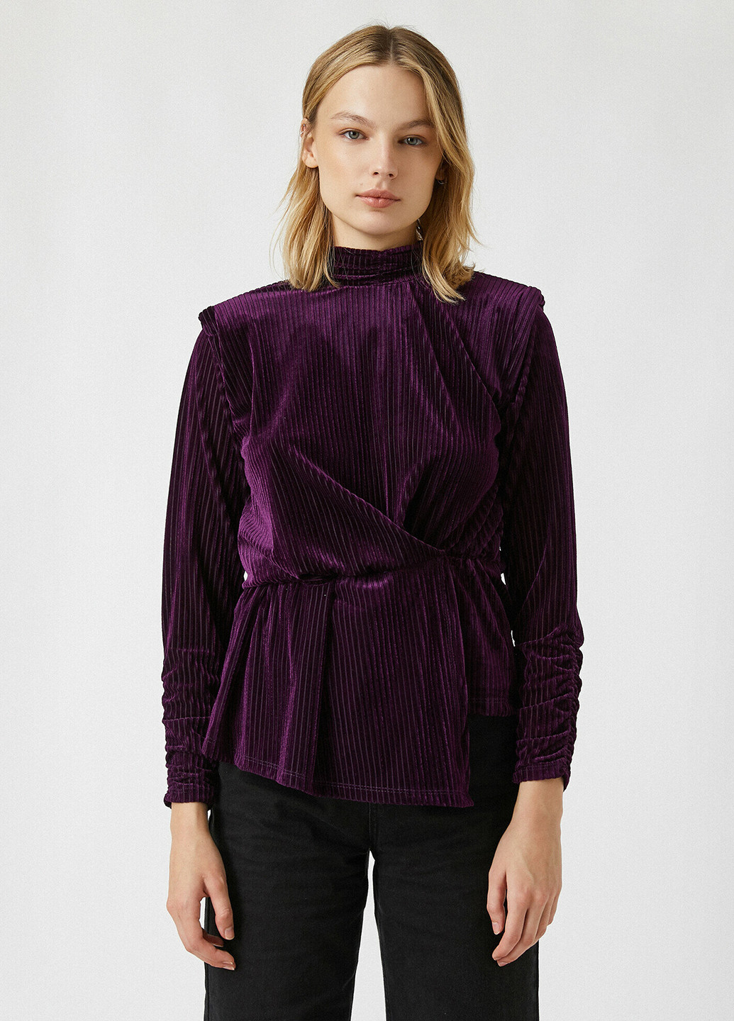 Темно-фиолетовая демисезонная блуза KOTON