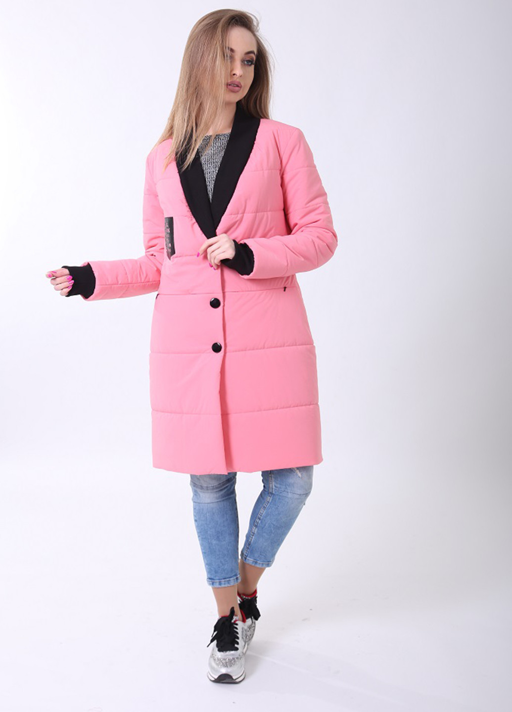 Светло-розовая демисезонная куртка Sergio Cotti