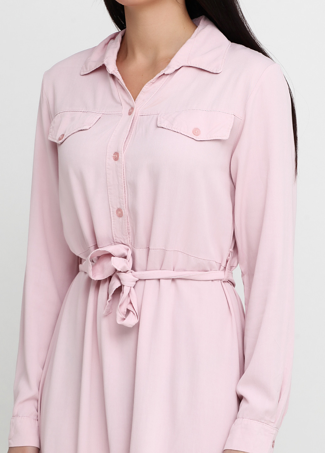 Светло-розовое кэжуал платье New Collection однотонное
