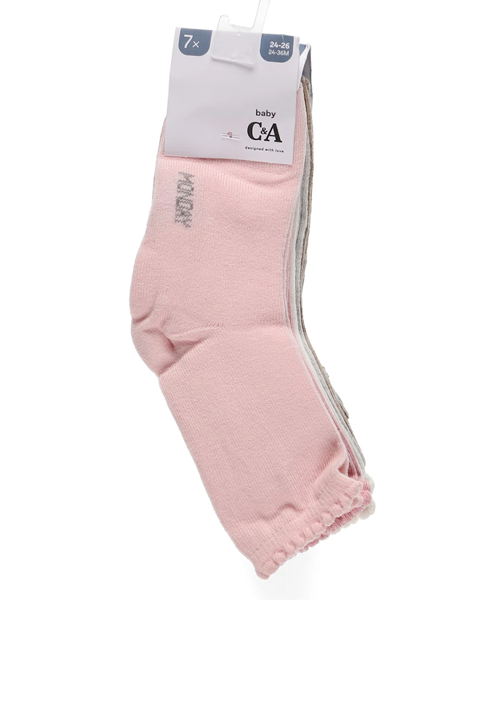 Комбинированные носки (7 пар) C&A однотонные (323024037)