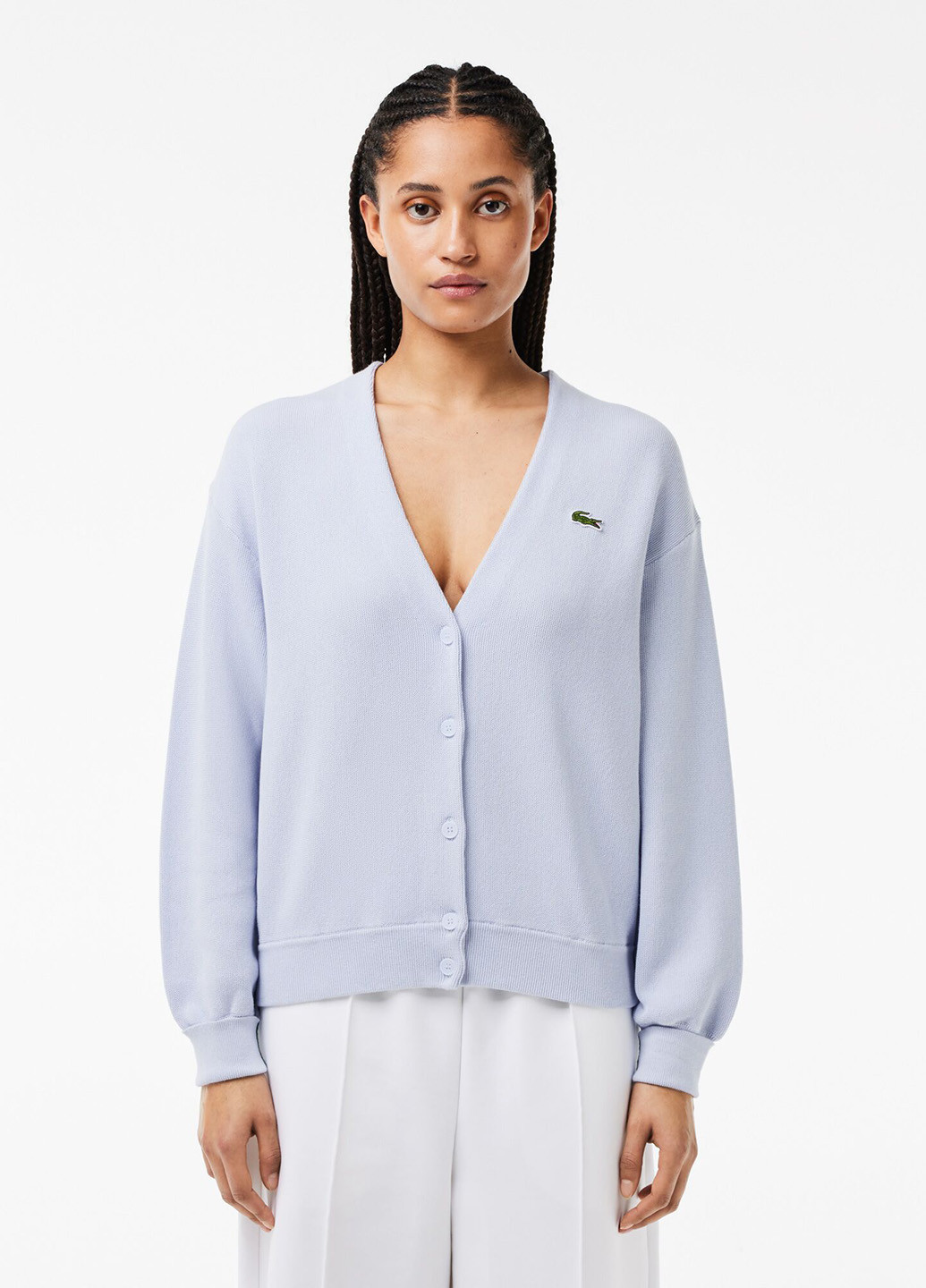 Голубой демисезонный кардиган Lacoste