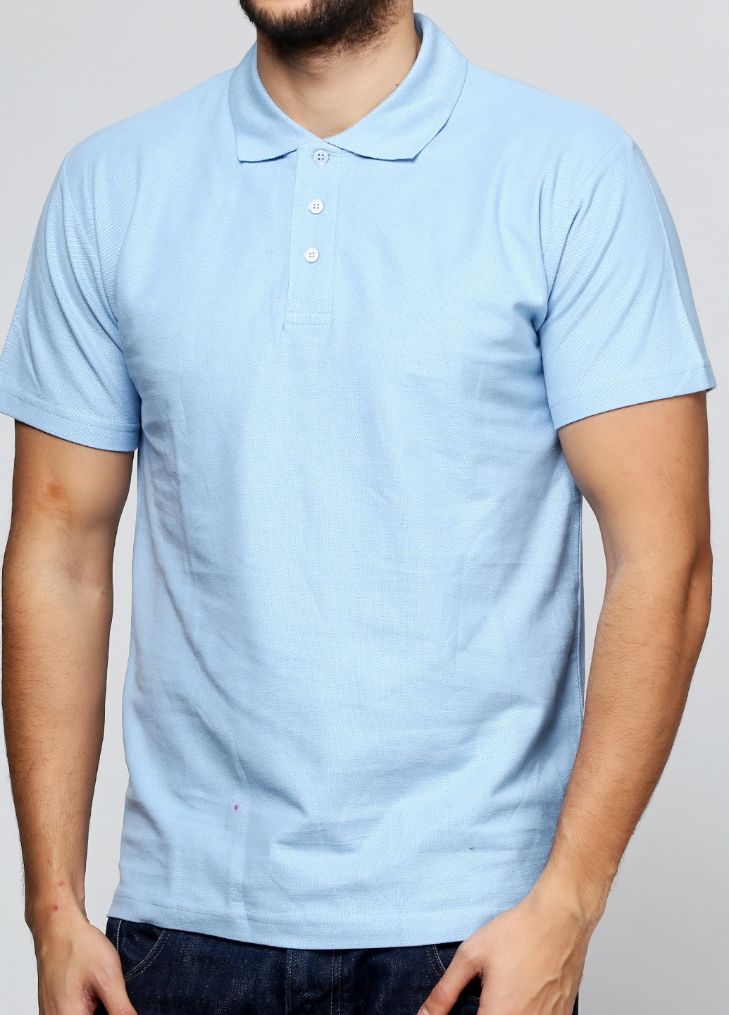Голубой футболка-поло для мужчин Sol's однотонная