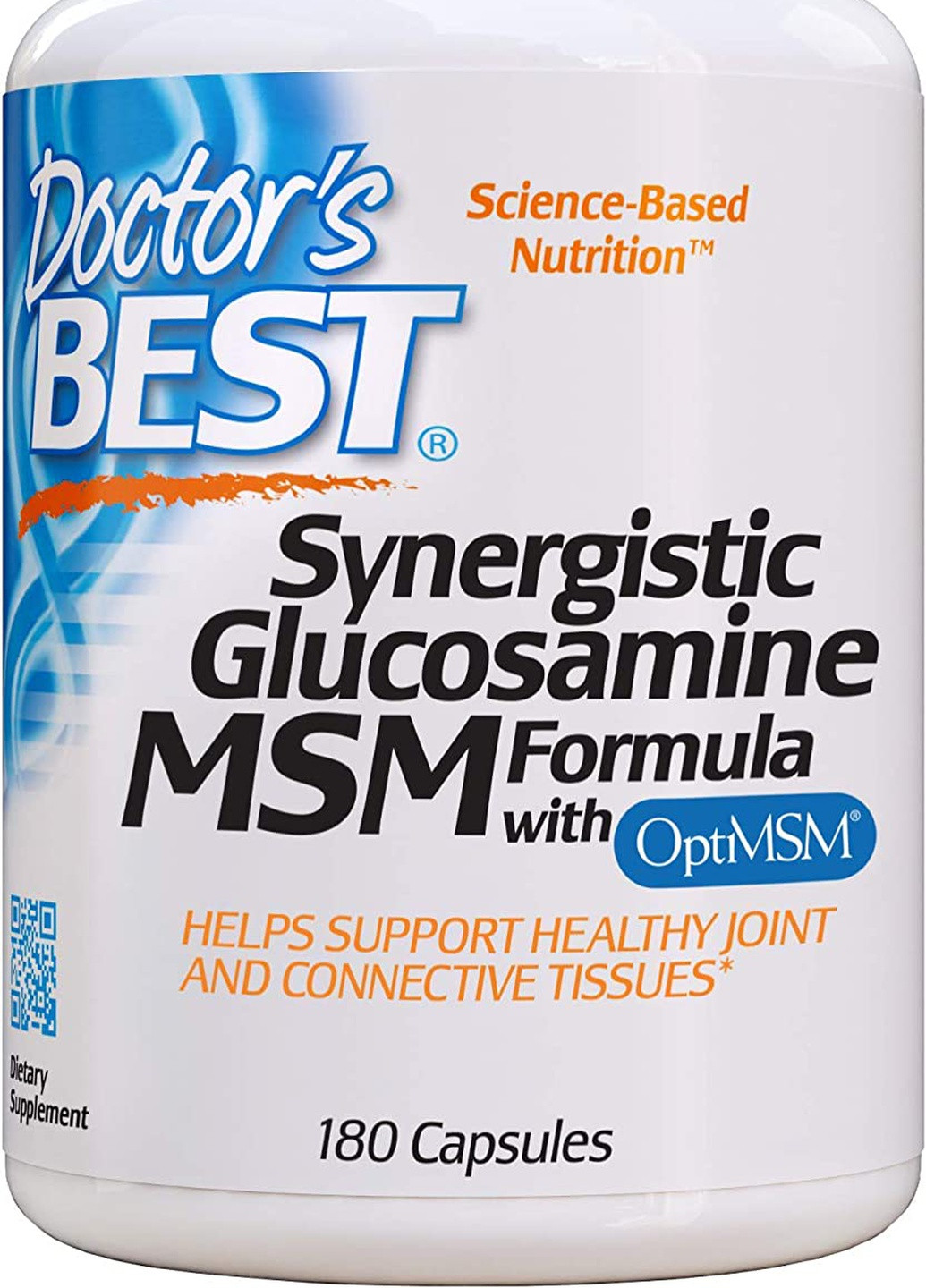 Для суглобів та зв'язок Synergistic Glucosamine MSM with Opti MSM 180 caps Doctor's Best (256225053)