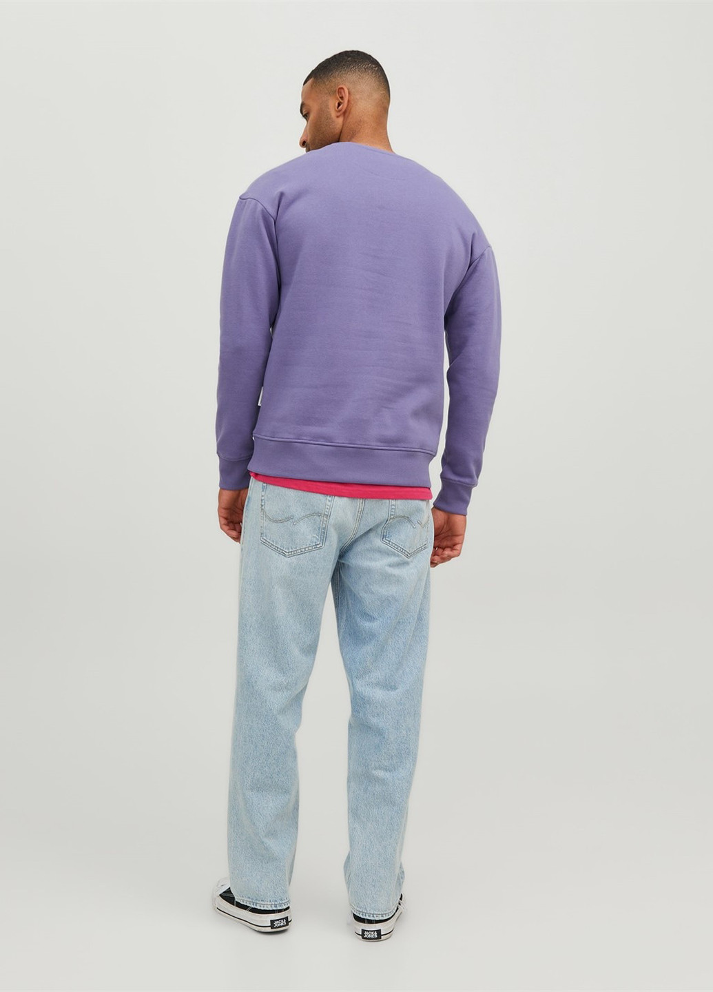 Фиолетовый свитшот Jack & Jones абстрактный (301203904)